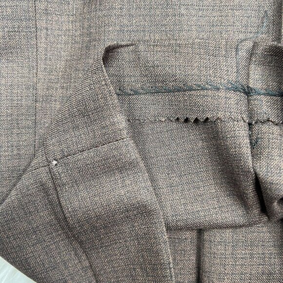 Bocaccio Uomo Men Suit 54L Pants 44x31.5 Brown Polyester Viscose Spandex - Picture 14 of 16